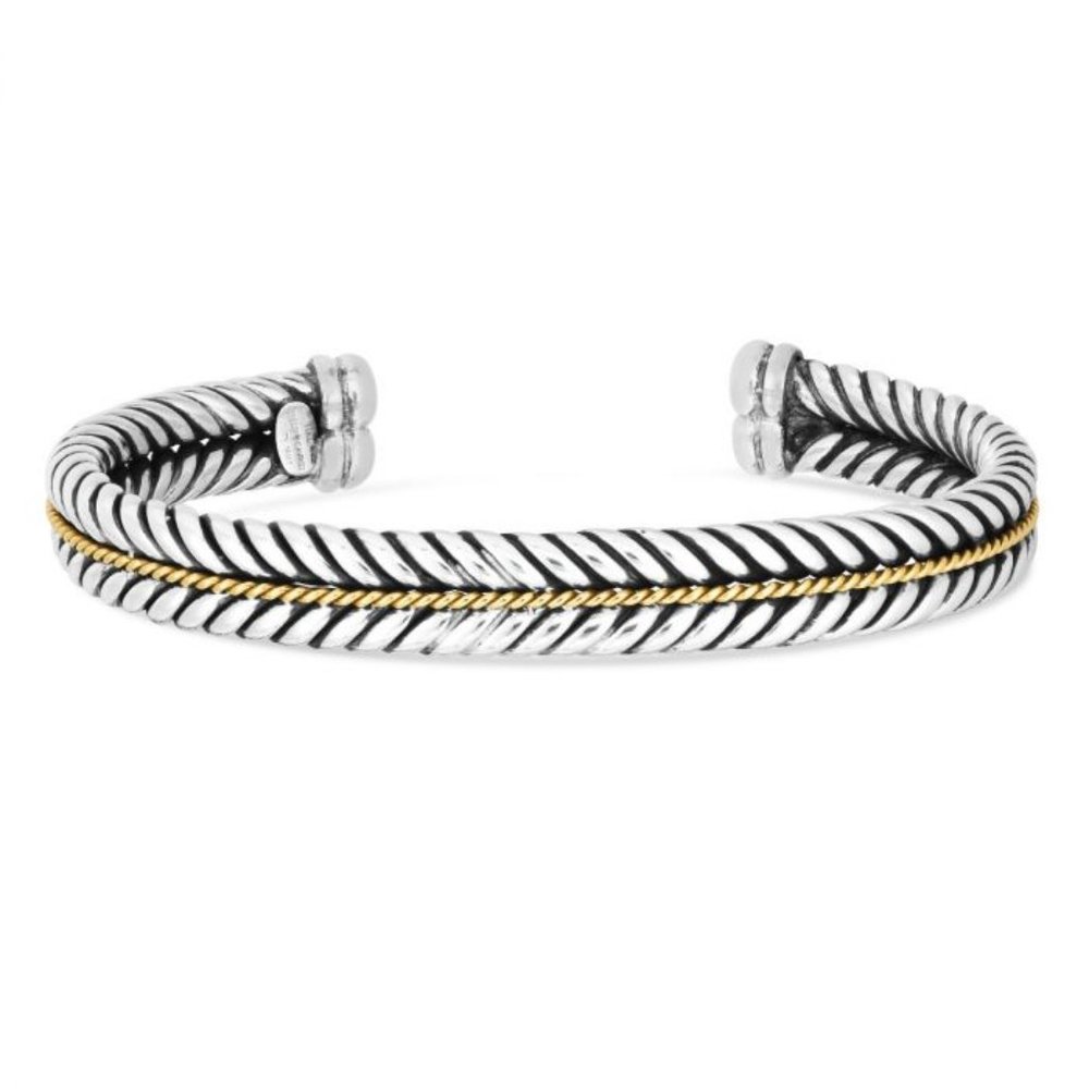 Ferrari Men's Silver & 18K Cuff Bracelet
